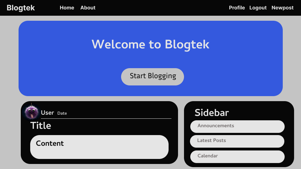 Blogtek: Technical Blogging Website